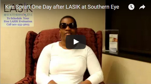 Kim Spratt One Day after LASIK at Southern Eye